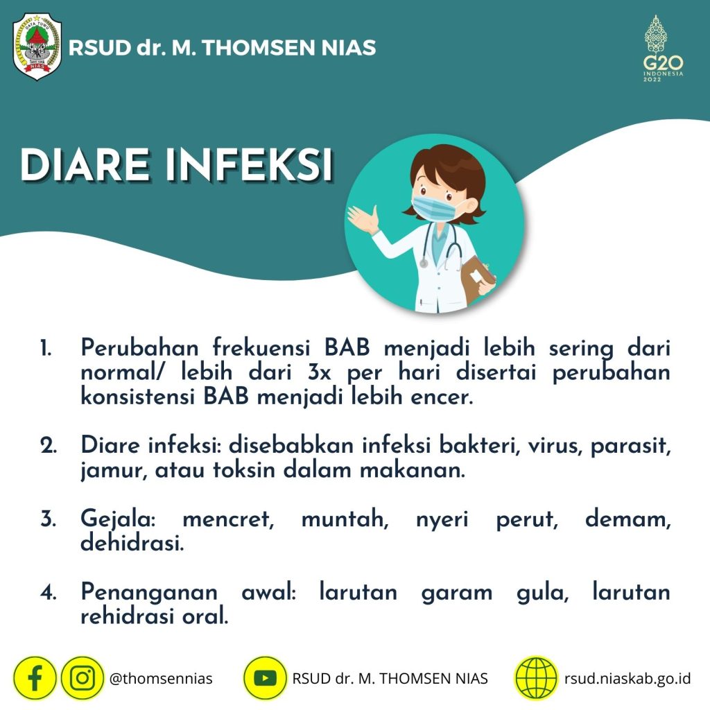 Diare Infeksi Dan Cara Pencegahannya Rsud Dr M Thomsen Nias